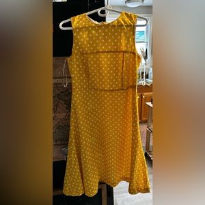 Anne Klein Polka Dot yellow dress size 4